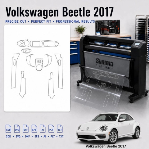 Dima di taglio interni Volkswagen Beetle 2017 per PPF e wrapping