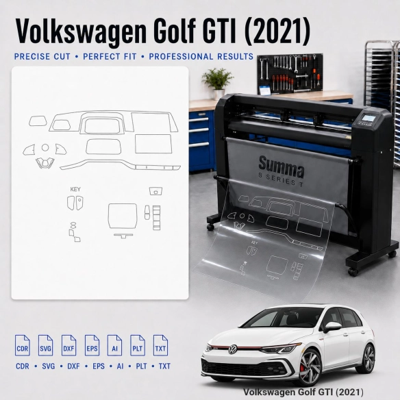 Dima di taglio interni Volkswagen Golf Gti 2021 per PPF e wrapping