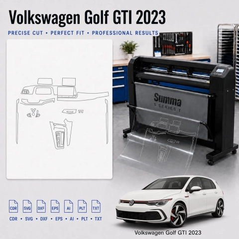 Dima di taglio interni Volkswagen Golf Gti 2023 per PPF e wrapping