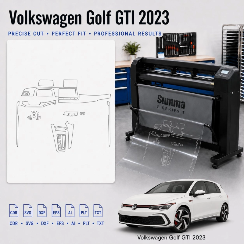 Dima di taglio interni Volkswagen Golf Gti 2023 per PPF e wrapping