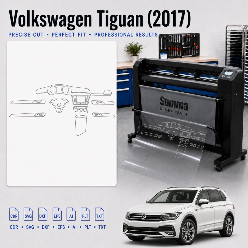 Dima di taglio interni Volkswagen Tiguan 2017 per PPF e wrapping