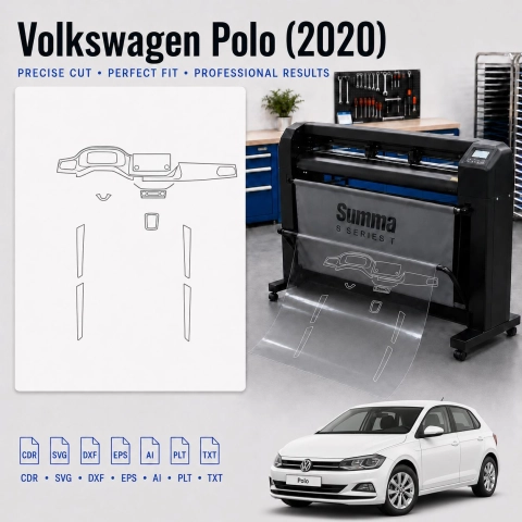 Dima di taglio interni Volkswagen Polo 2020 per PPF e wrapping