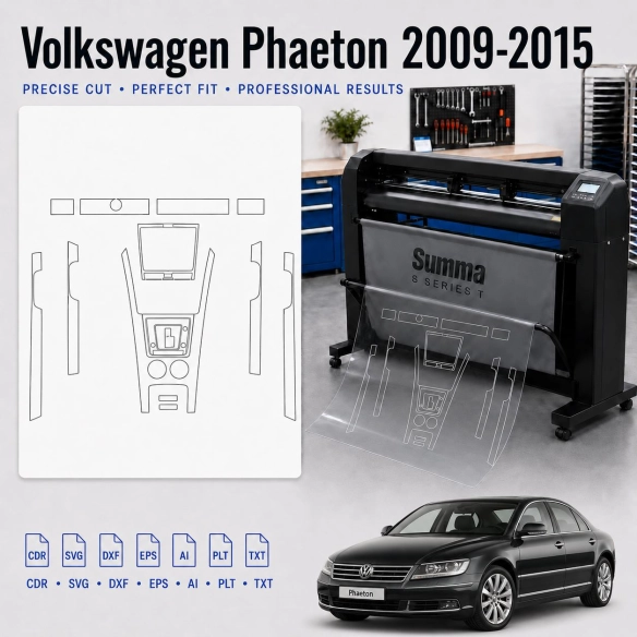 Dima di taglio interni Volkswagen Phaeton 2009 2015 per PPF e wrapping