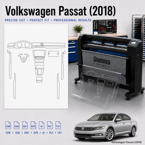 Dima di taglio interni Volkswagen Passat 2018 per PPF e wrapping