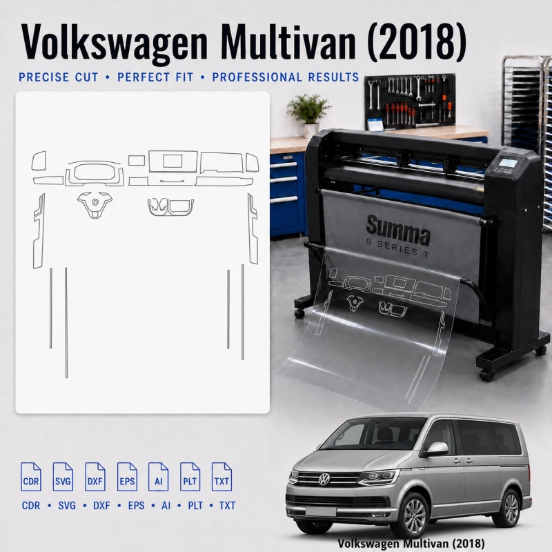 Dima di taglio interni Volkswagen Multivan 2018 per PPF e wrapping