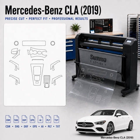 Dima di taglio interni Mercedes Benz Cla 2019 per PPF e wrapping