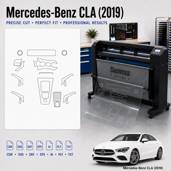 Dima di taglio interni Mercedes Benz Cla 2019 per PPF e wrapping