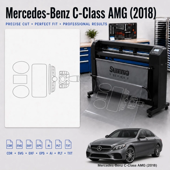 Dima di taglio interni Mercedes Benz C Class Amg 2018 per PPF e wrapping