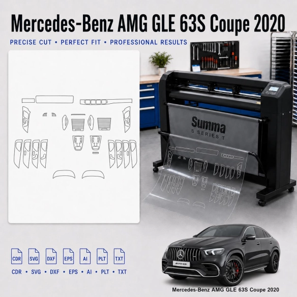 Dima di taglio interni Mercedes Benz Amg GLE 63S Coupe 2020 per PPF e wrapping
