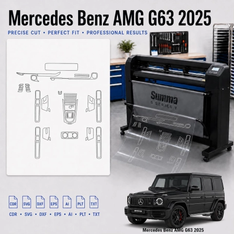 Dima di taglio interni Mercedes Benz Amg G63 2025 per PPF e wrapping