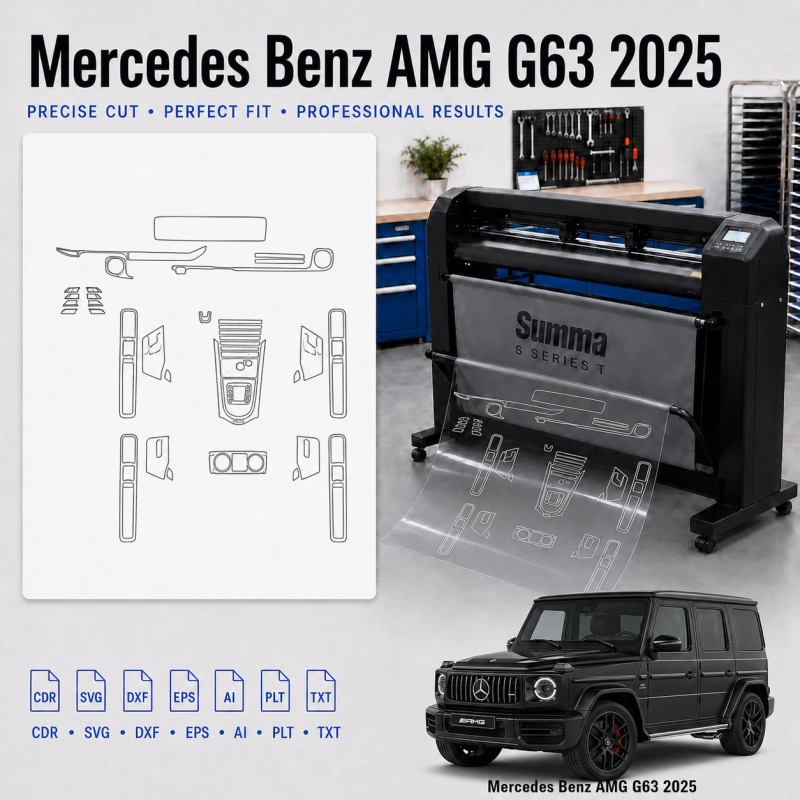 Dima di taglio interni Mercedes Benz Amg G63 2025 per PPF e wrapping