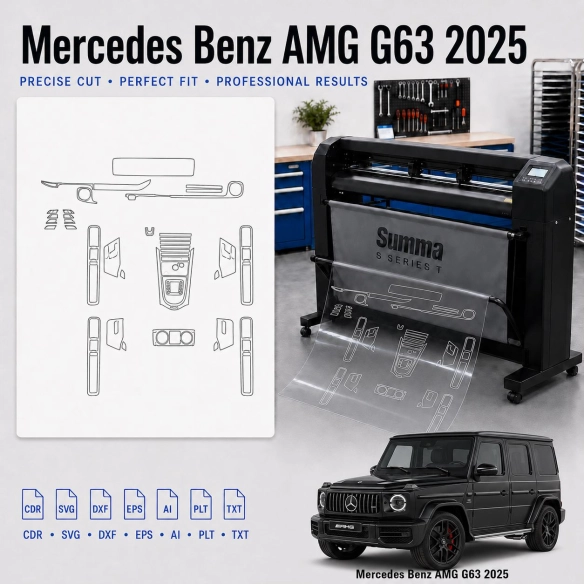 Dima di taglio interni Mercedes Benz Amg G63 2025 per PPF e wrapping