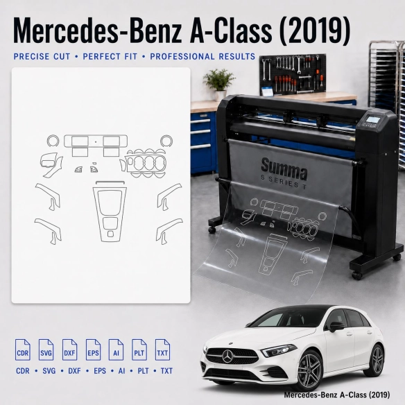 Dima di taglio interni Mercedes Benz A Class Sedan 2024 per PPF e wrapping