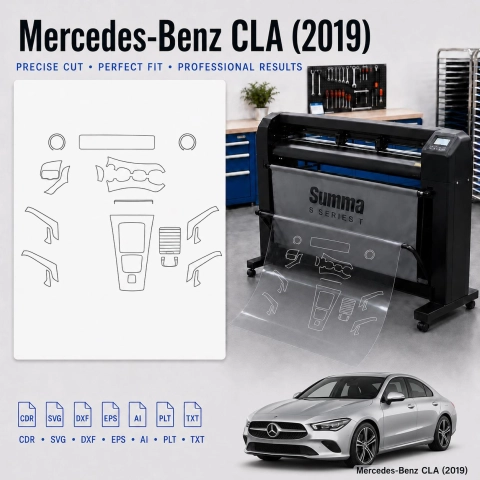 Dima di taglio interni Mercedes Benz A Class 2019 per PPF e wrapping