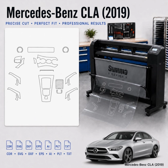 Dima di taglio interni Mercedes Benz A Class 2019 per PPF e wrapping