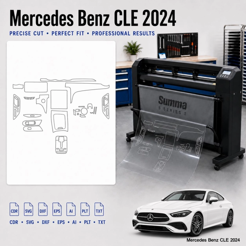 Dima di taglio interni Mercedes Benz Cle 2024 per PPF e wrapping