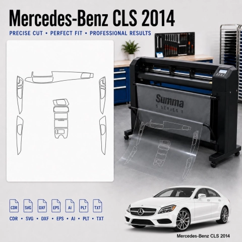 Dima di taglio interni Mercedes Benz CLS 2014 per PPF e wrapping