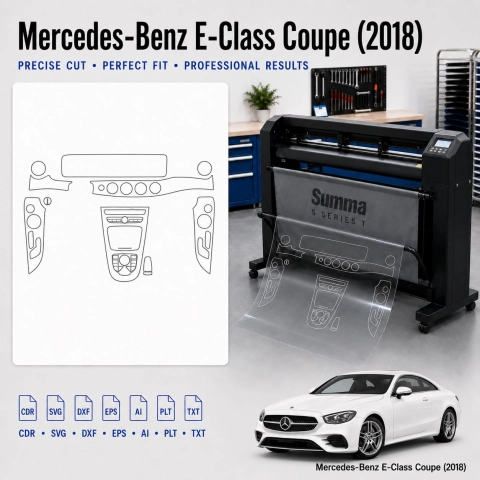 Dima di taglio interni Mercedes Benz E Class Coupe 2018 per PPF e wrapping