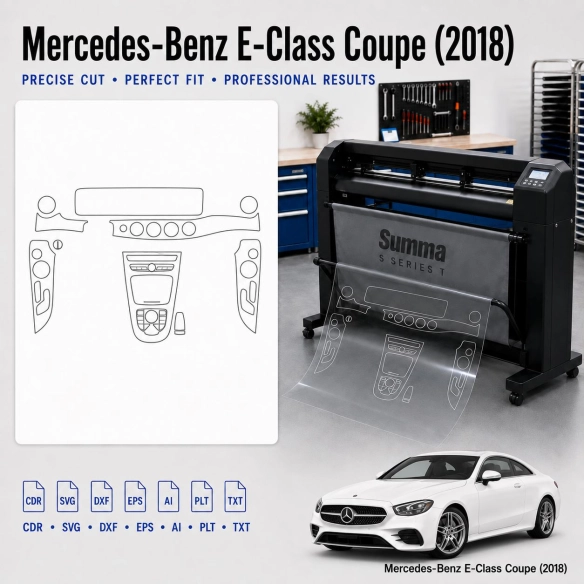 Dima di taglio interni Mercedes Benz E Class Coupe 2018 per PPF e wrapping