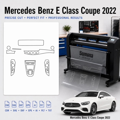 Dima di taglio interni Mercedes Benz E Class Coupe 2022 per PPF e wrapping