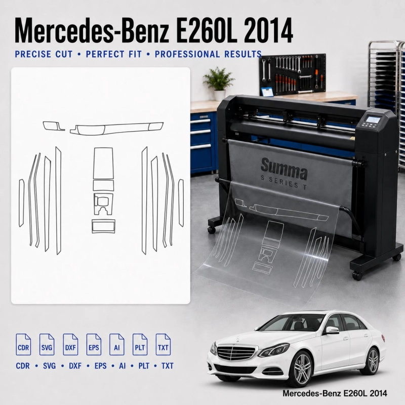 Dima di taglio interni Mercedes Benz E260l 2014 per PPF e wrapping