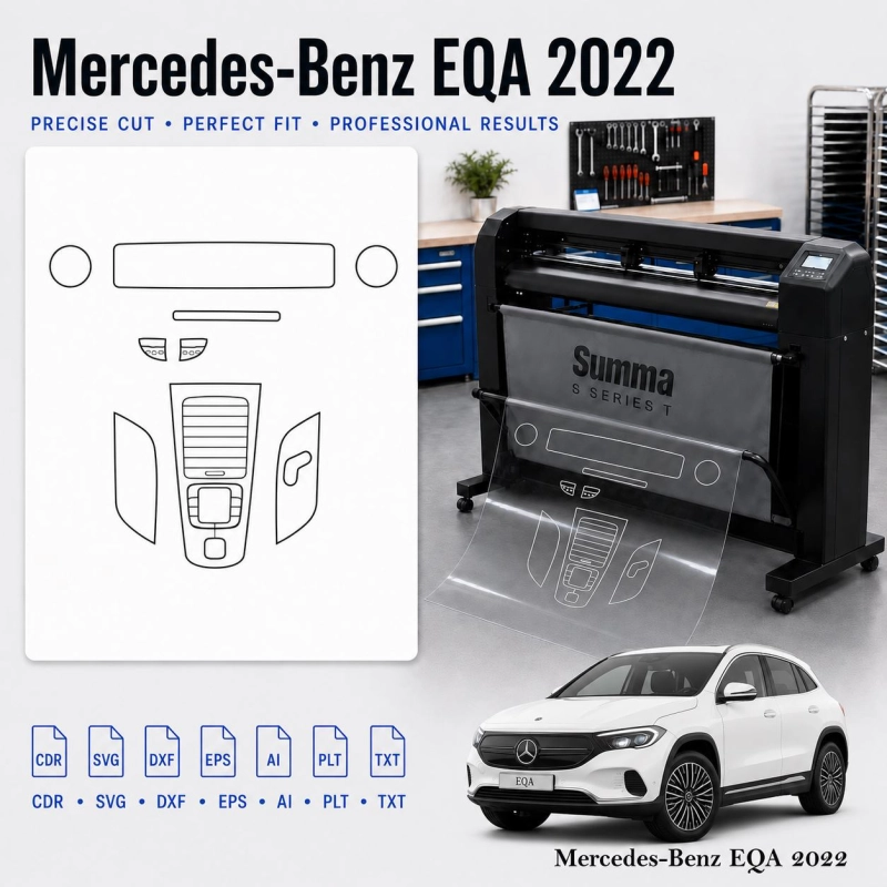 Dima di taglio interni Mercedes Benz Eqa 2022 per PPF e wrapping