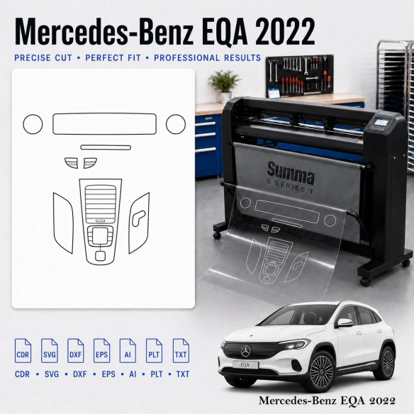 Dima di taglio interni Mercedes Benz Eqa 2022 per PPF e wrapping