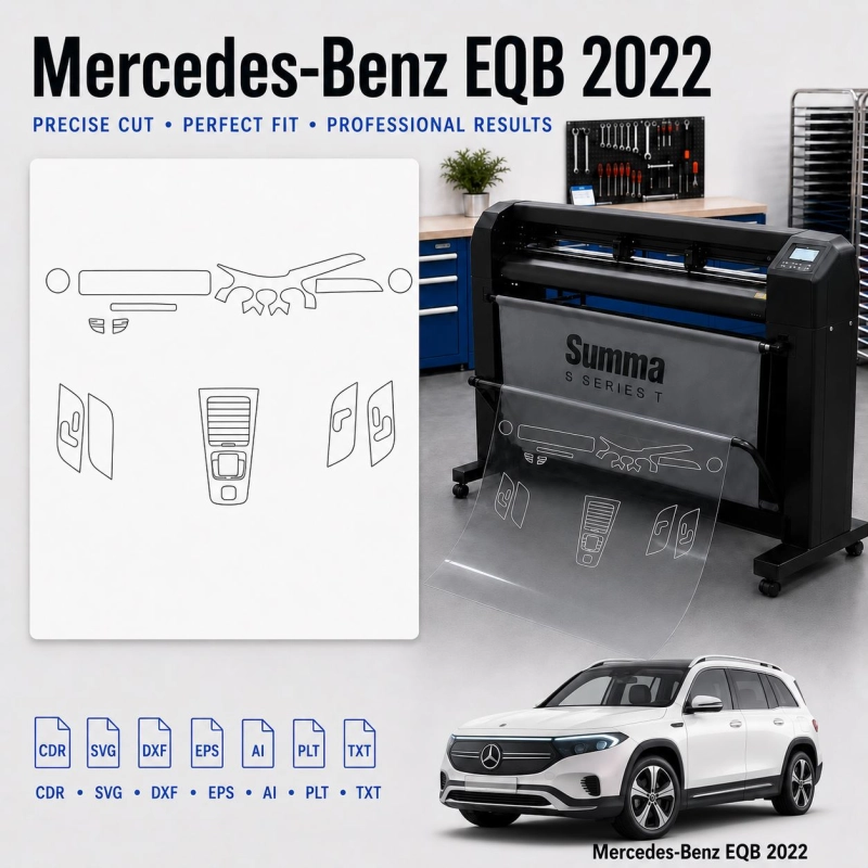 Dima di taglio interni Mercedes Benz Eqb 2022 per PPF e wrapping