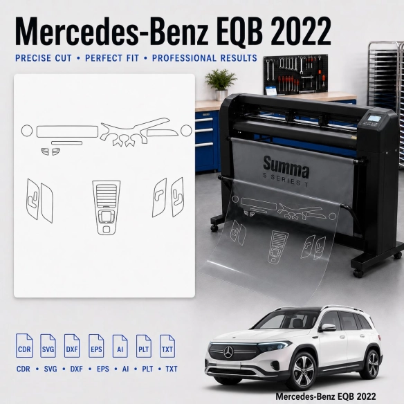 Dima di taglio interni Mercedes Benz Eqb 2022 per PPF e wrapping