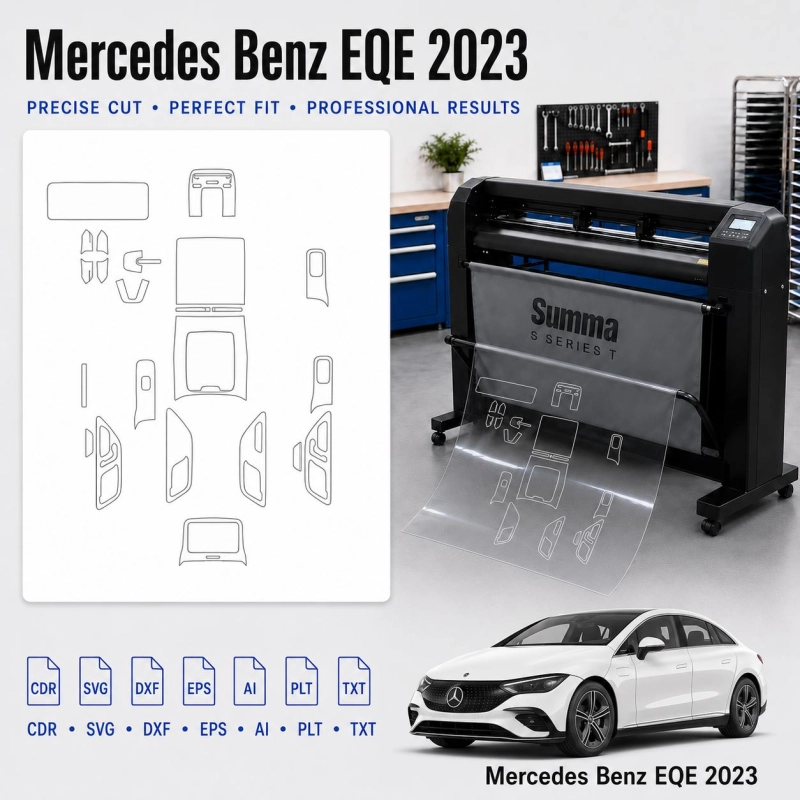 Dima di taglio interni Mercedes Benz Eqe 2023 per PPF e wrapping