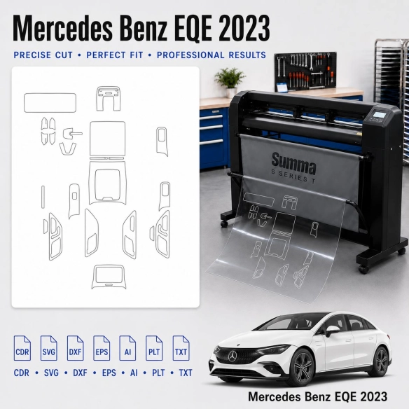 Dima di taglio interni Mercedes Benz Eqe 2023 per PPF e wrapping