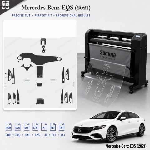 Dima di taglio interni Mercedes Benz Eqs 2021 per PPF e wrapping
