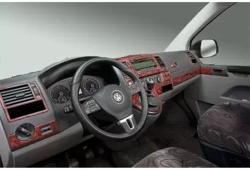 Volkswagen Carevelle T6 09.2009 Kit Rivestimento Cruscotto all'interno del veicolo Cruscotti personalizzati 37-Decori