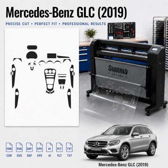 Dima di taglio interni Mercedes Benz GLC 2019 per PPF e wrapping