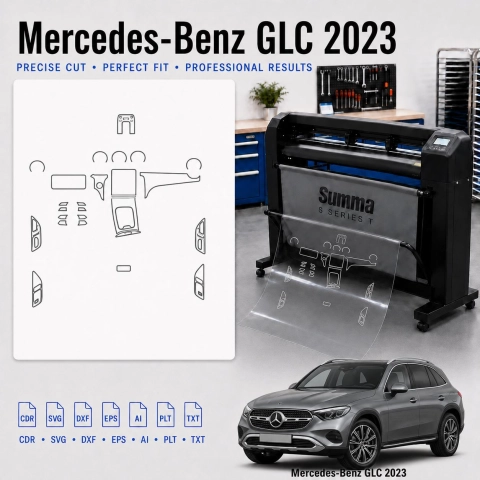 Dima di taglio interni Mercedes Benz GLC 2023 per PPF e wrapping