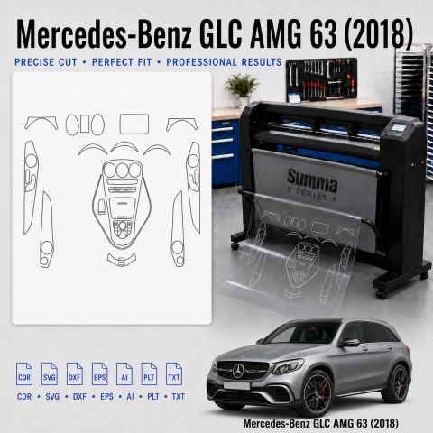 Dima di taglio interni Mercedes Benz GLC Amg 63 2018 per PPF e wrapping