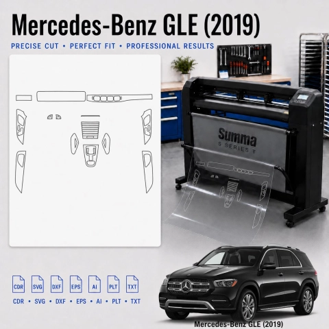 Dima di taglio interni Mercedes Benz GLE 2019 per PPF e wrapping