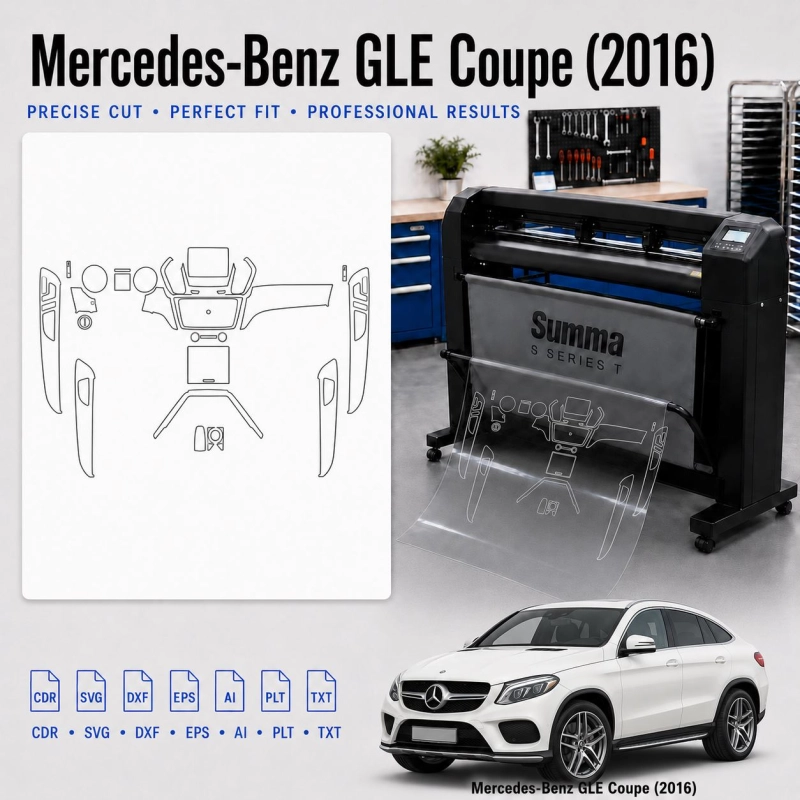 Dima di taglio interni Mercedes Benz GLE Coupe 2016 per PPF e wrapping