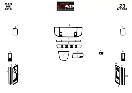 Volkswagen Crafter 2019 Kit Rivestimento Cruscotto all'interno del veicolo Cruscotti personalizzati 23-Decori Volkswagen Crafter 2019 Kit Rivestimento Cruscotto all'interno del veicolo Cruscotti personalizzati 23-Decori