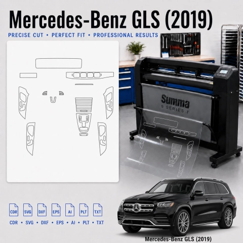 Dima di taglio interni Mercedes Benz Gls 2019 per PPF e wrapping