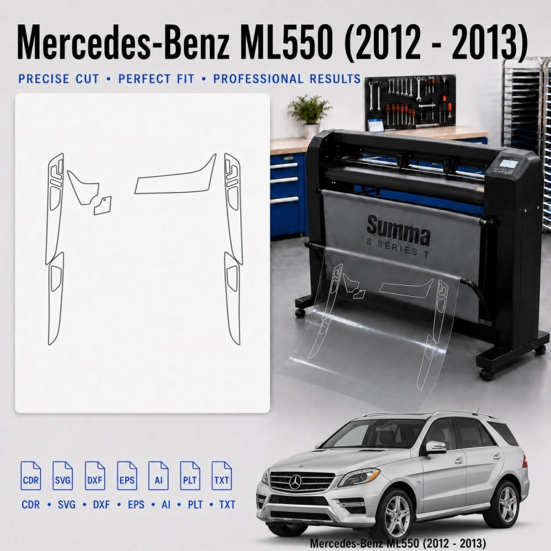 Dima di taglio interni Mercedes Benz Ml550 2012 2013 per PPF e wrapping