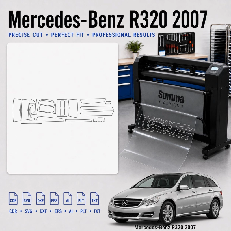 Dima di taglio interni Mercedes Benz R320 2007 per PPF e wrapping
