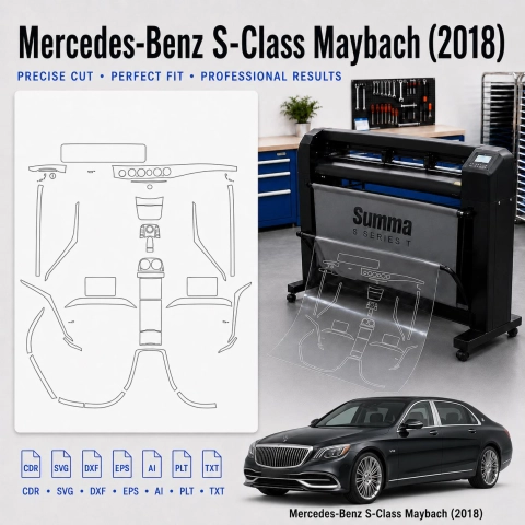Dima di taglio interni Mercedes Benz S Class Maybach 2018 per PPF e wrapping