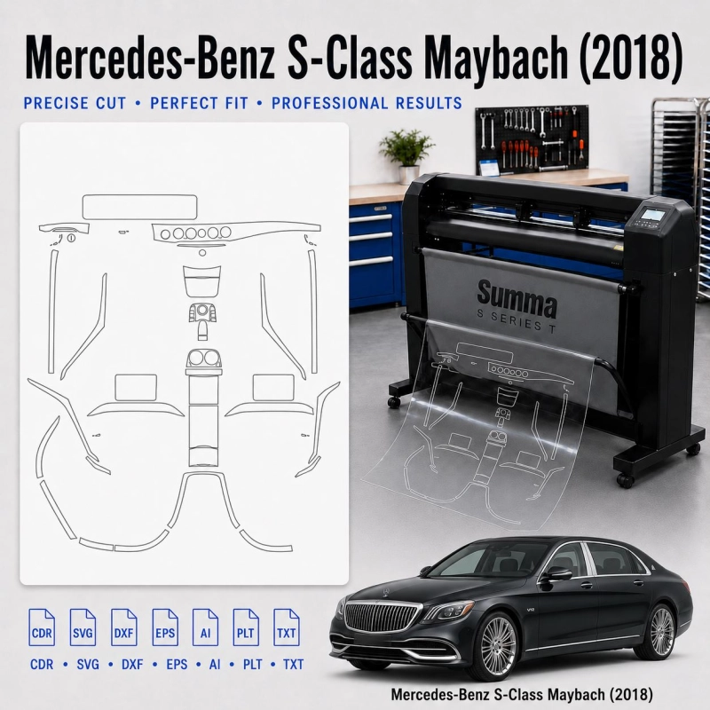 Dima di taglio interni Mercedes Benz S Class Maybach 2018 per PPF e wrapping
