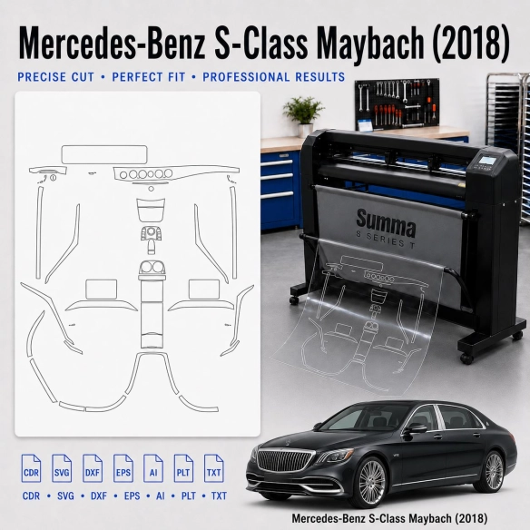 Dima di taglio interni Mercedes Benz S Class Maybach 2018 per PPF e wrapping