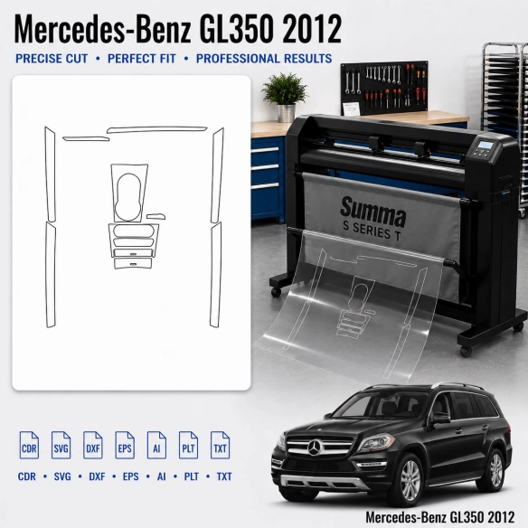 Dima di taglio interni Mercedes Benz Gl350 2012 per PPF e wrapping