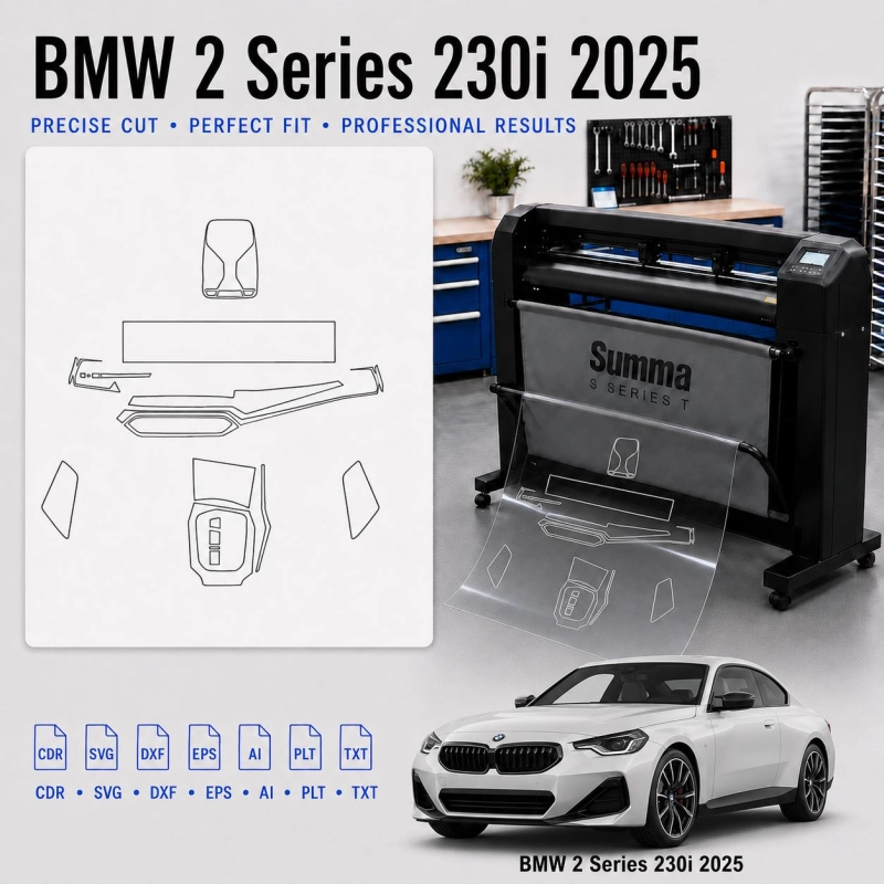 Dima di taglio interni BMW 2 Series 230I 2025 per PPF e wrapping