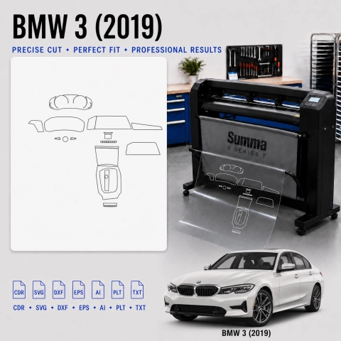 Dima di taglio interni BMW 3 2019 per PPF e wrapping