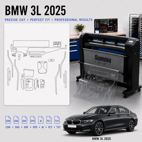 Dima di taglio interni BMW 3 Series Lwb Sport 2025 per PPF e wrapping