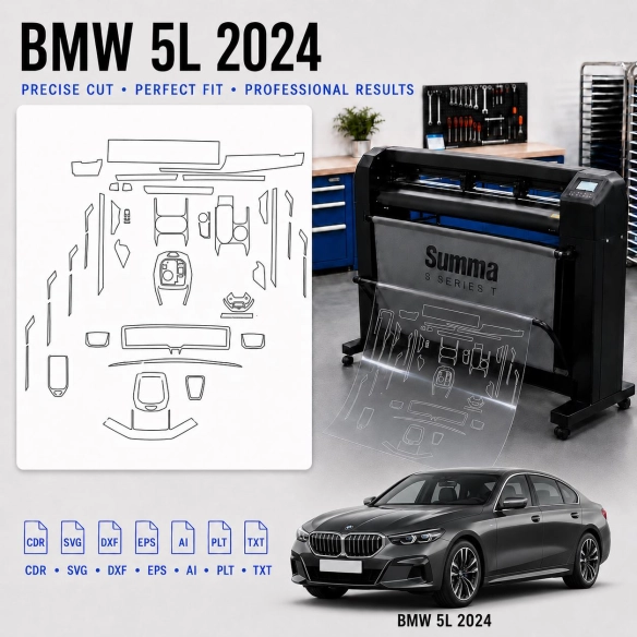 Dima di taglio interni BMW 5L 2024 per PPF e wrapping